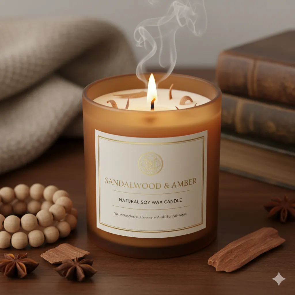 Sandalwood scented candle