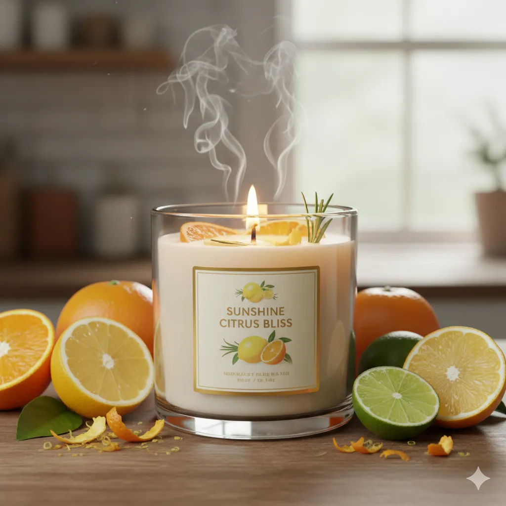 Citrus scented candle